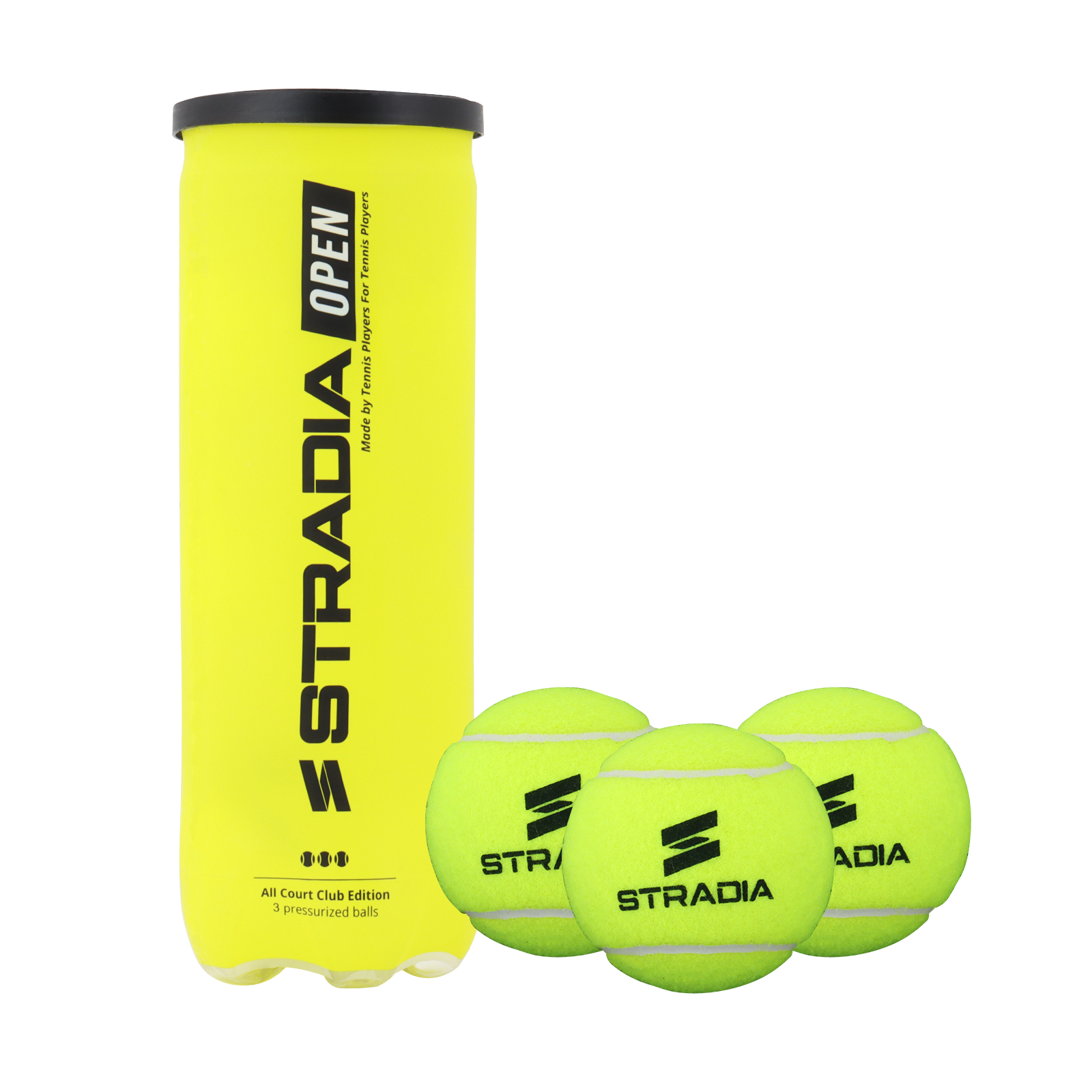 STRADIA "OPEN" Tennis Balls (3 Balls per tube): Ready for Action!