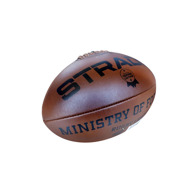 STRADIA "VINTAGE" Size 5 Rugby League Ball - "Classic Game Series with Genuine Cowhide Leather"