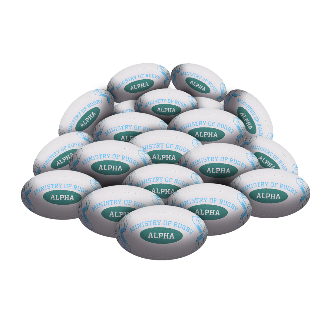 STRADIA "ALPHA" Size 2 Rugby Union Ball - "Junior MIDI Series with Skillful Craftsmanship" - Pack of 20 with FREE Mesh Storage Bag