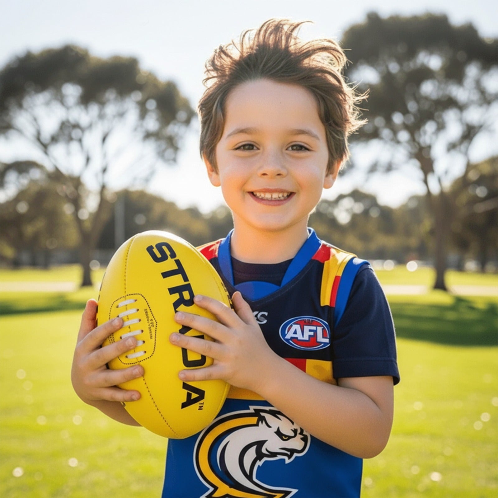 STRADIA "AUGUSTA" Size 3 Aussie Rules Ball - "Synthetic Leather Ball for Distinguished Play"
