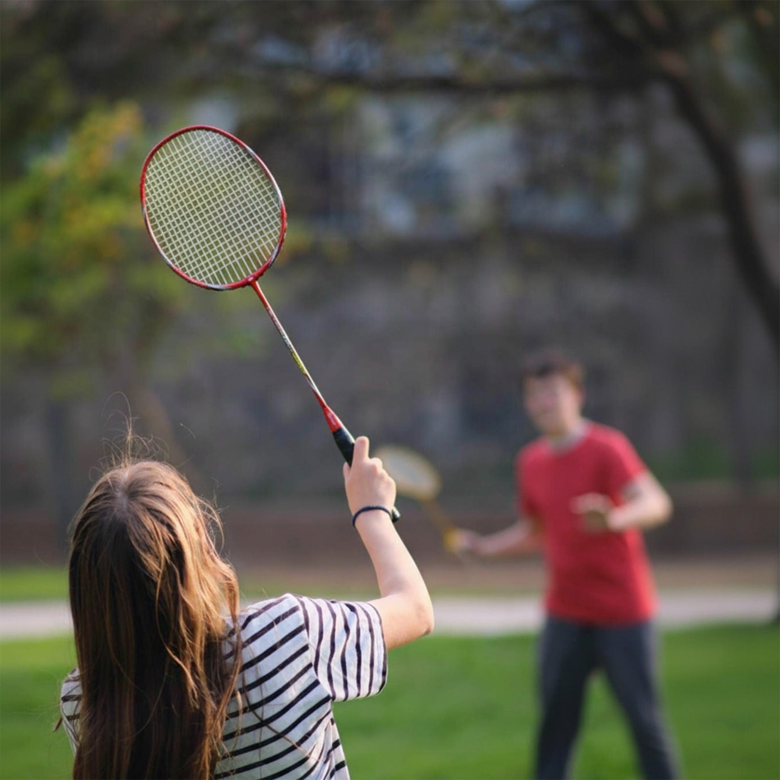 STRADIA "AERO STRIKE" Badminton Racquet (Full Graphite, Two Piece 24T, Strung): Strike with Precision!