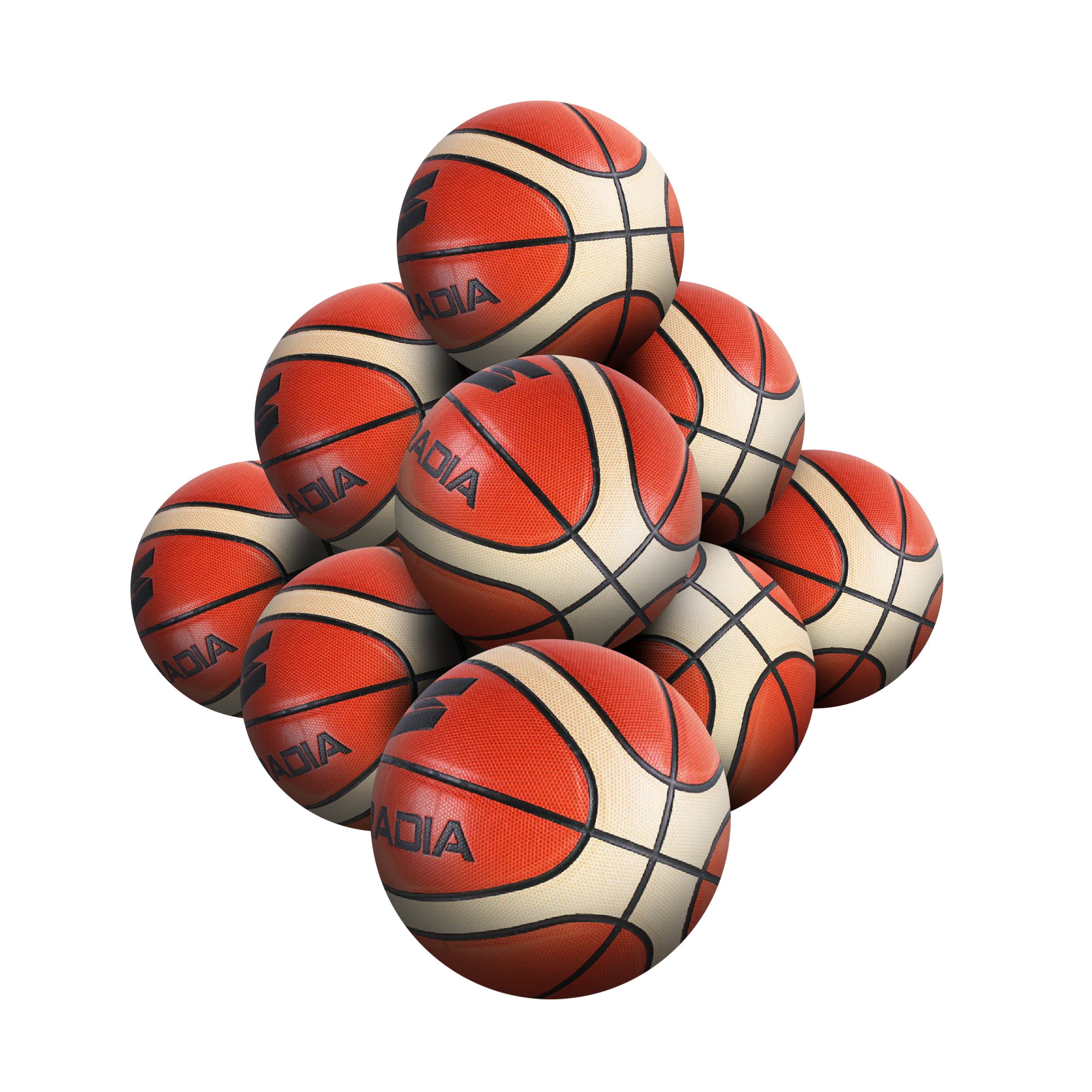 STRADIA "GLIDE DUNK" Basketball – Sizes 5, 6, 7 – Premium 1.4mm PU Material – Soar to Victory! – Pack of 10 with FREE Mesh Storage Bag