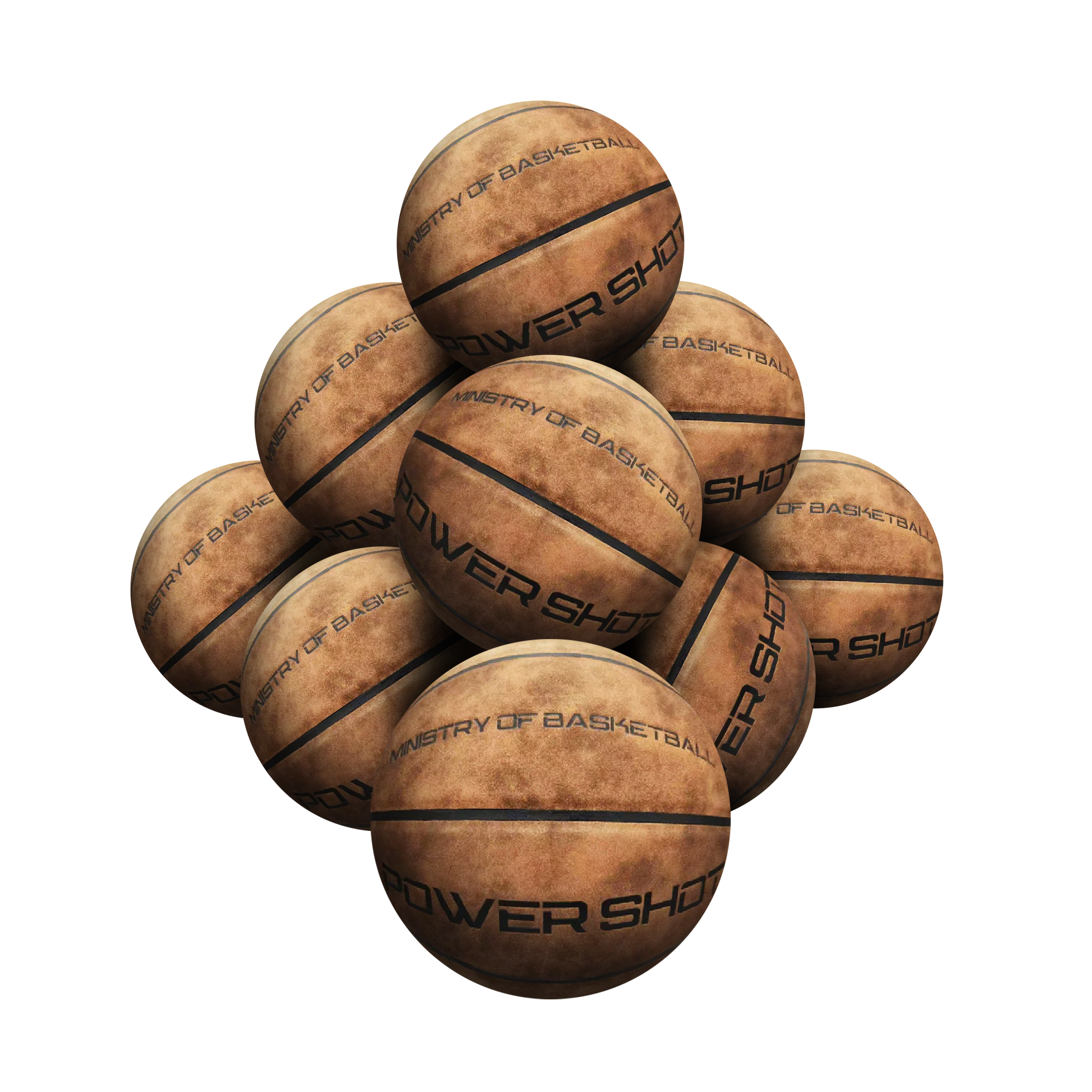 STRADIA "POWER SHOT" Basketball – Sizes 5, 6, 7 – Premium 1.4mm PU Material – Dominate the Court! – Pack of 10 with FREE Mesh Storage Bag