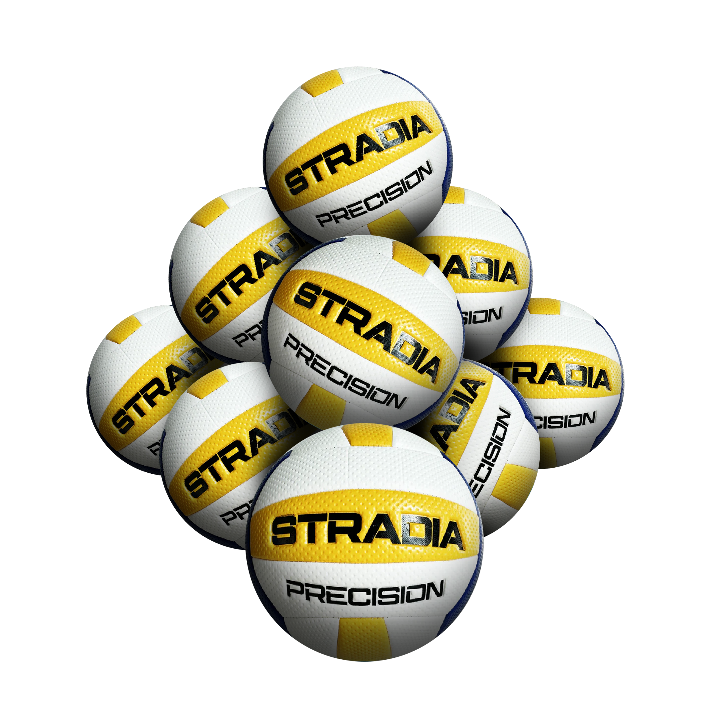 STRADIA "PRECISION" Size 5 Volleyball – Serve with Precision! – Pack of 10 with FREE Mesh Storage Bag