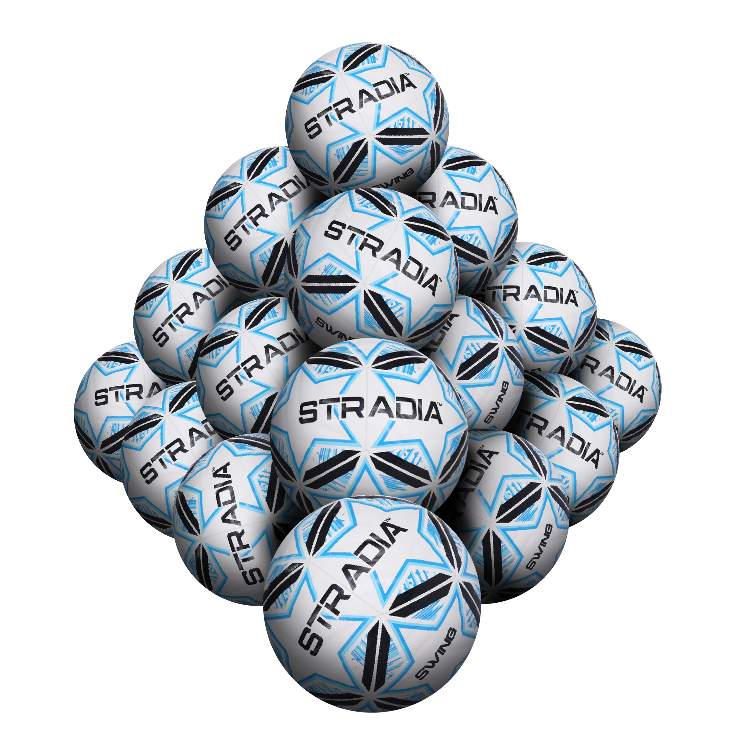 STRADIA "SWING" Size 5 Soccer Ball – All-Levels Play Series Thermofused Soccer Ball Pack of 20 with FREE Mesh Storage Bag