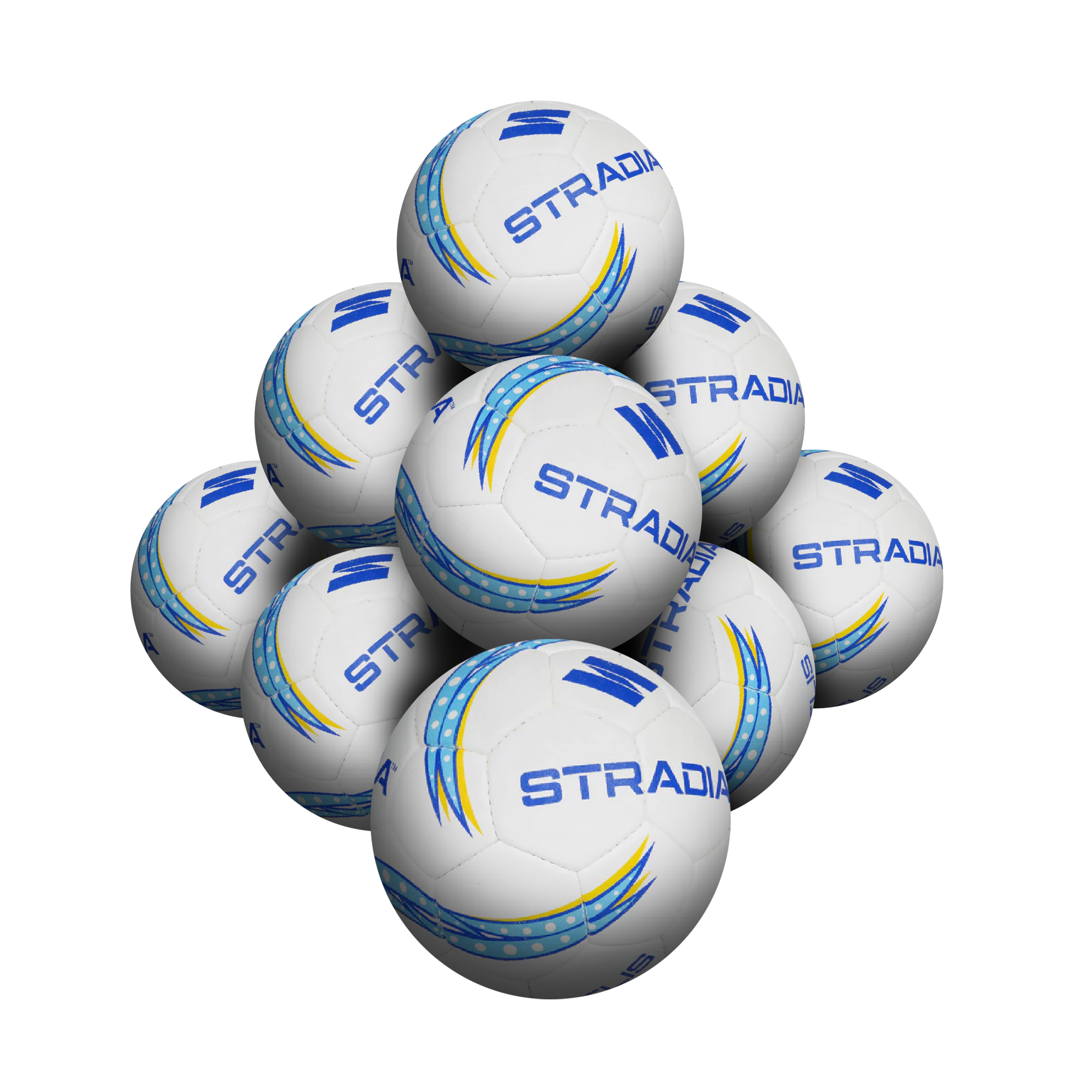 STRADIA "TITLIS" Size 3 Handball – Pro Series PU Handball for Elite Performance – Pack of 10 with FREE Mesh Storage Bag