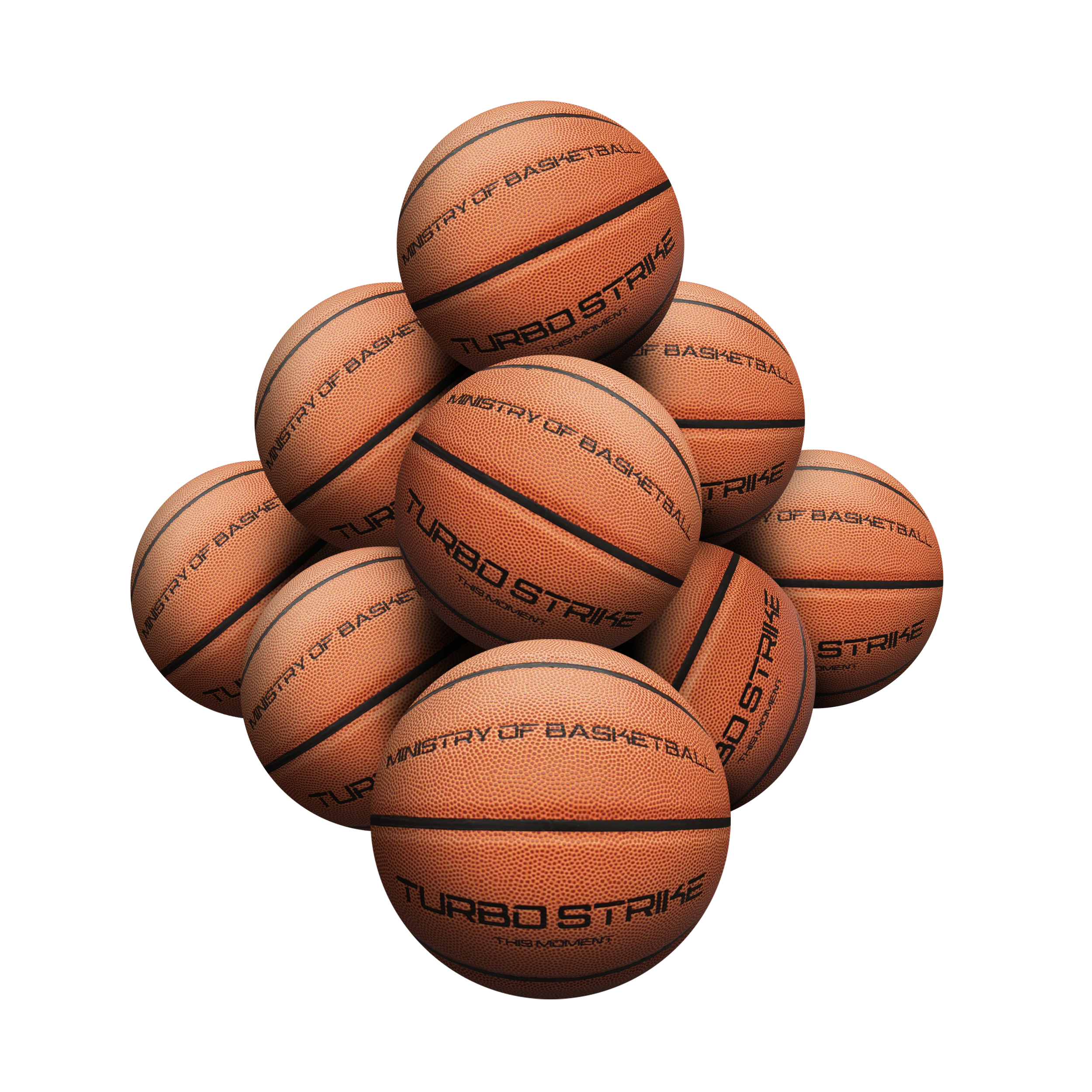 STRADIA "TURBO STRIKE" Basketball – Size 7 – 1.6mm Microfiber for Intense Training – Speed Up Your Play! – Pack of 10 with FREE Mesh Storage Bag