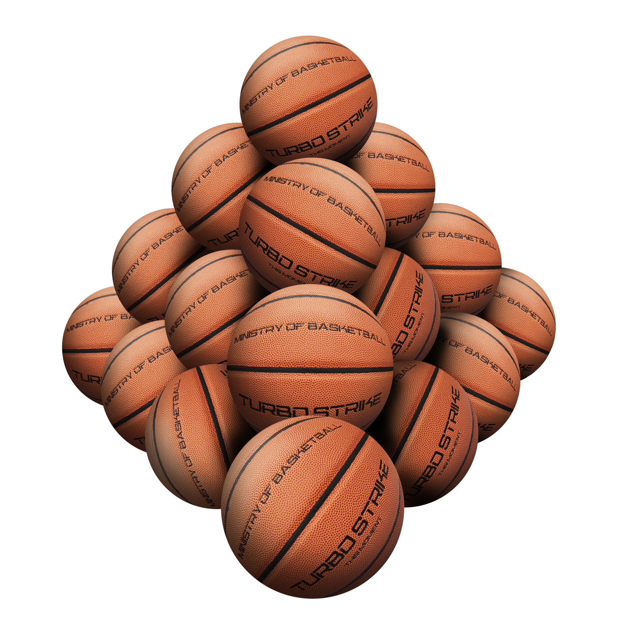 STRADIA "TURBO STRIKE" Basketball – Size 7 – 1.6mm Microfiber for Intense Training – Speed Up Your Play! – Pack of 20 with FREE Mesh Storage Bag