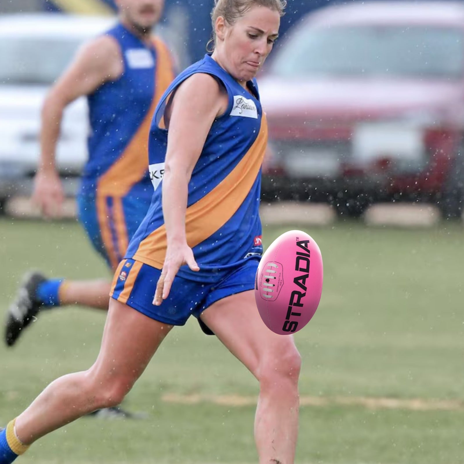 STRADIA "FORCE" Size 4 Aussie Rules Ball - "Secured Grip and Consistent Play in All Conditions"