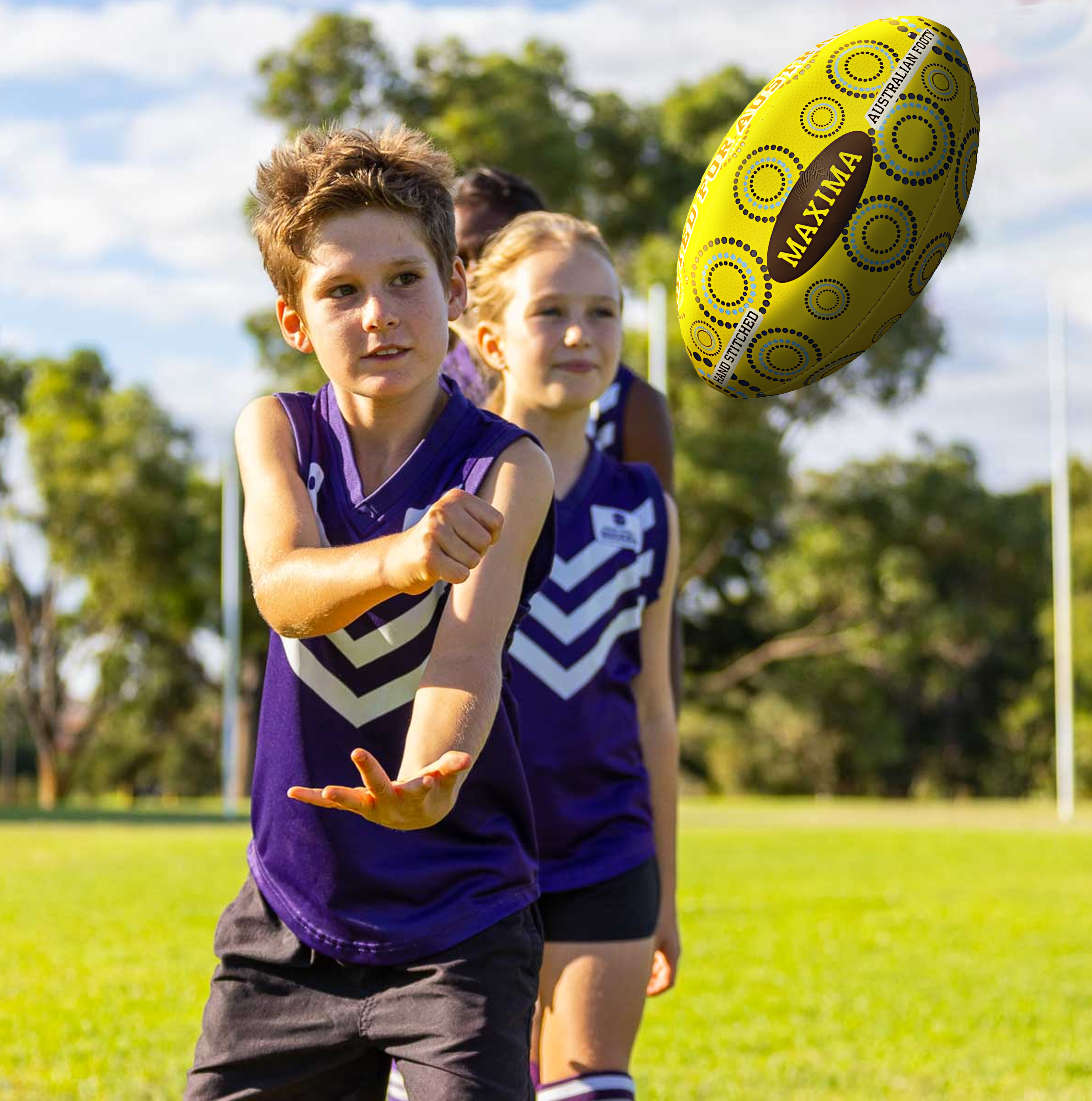 STRADIA "MAXIMA" Size 3 Aussie Rules Ball - "High-Performance Grip for Elite Aussie Rules"