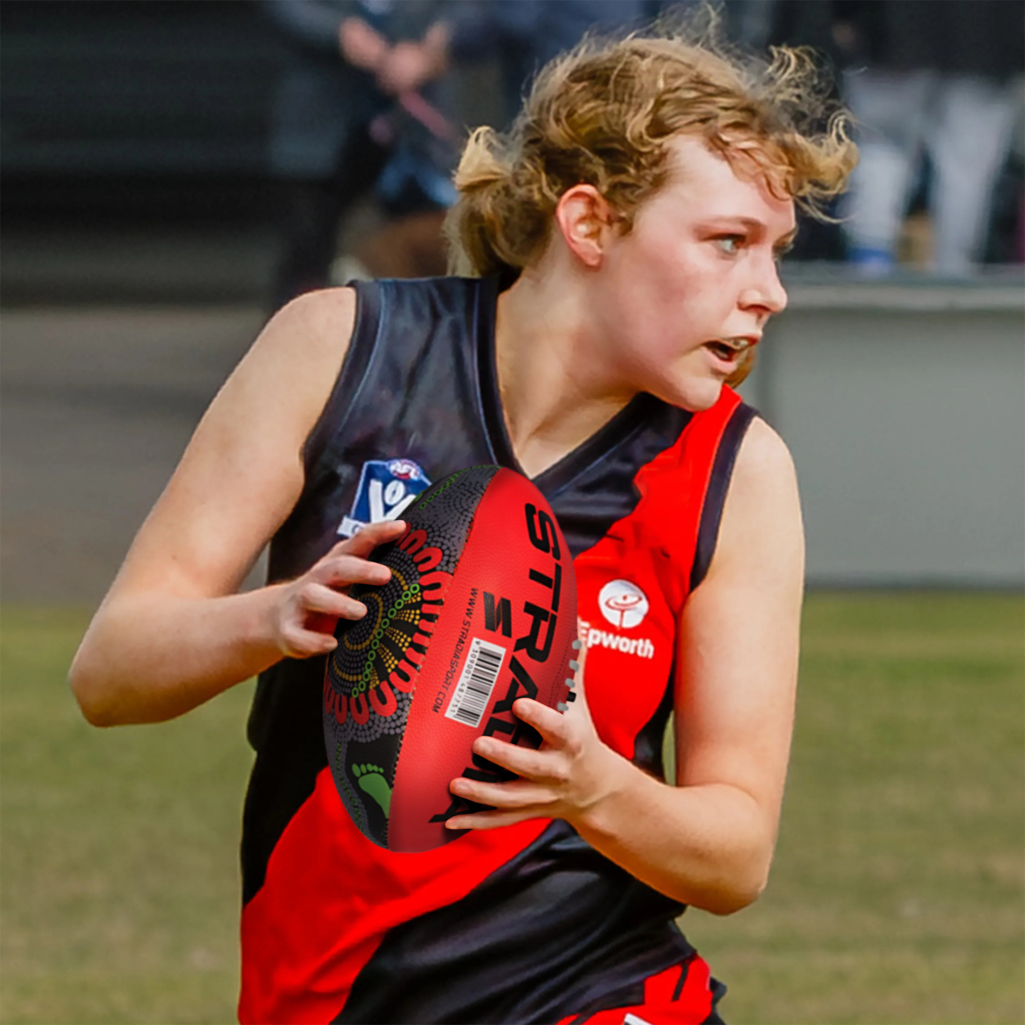 STRADIA "ULTIMA" Size 4 Aussie Rules Ball - "High-Grip Endurance for Professional AFL Play"
