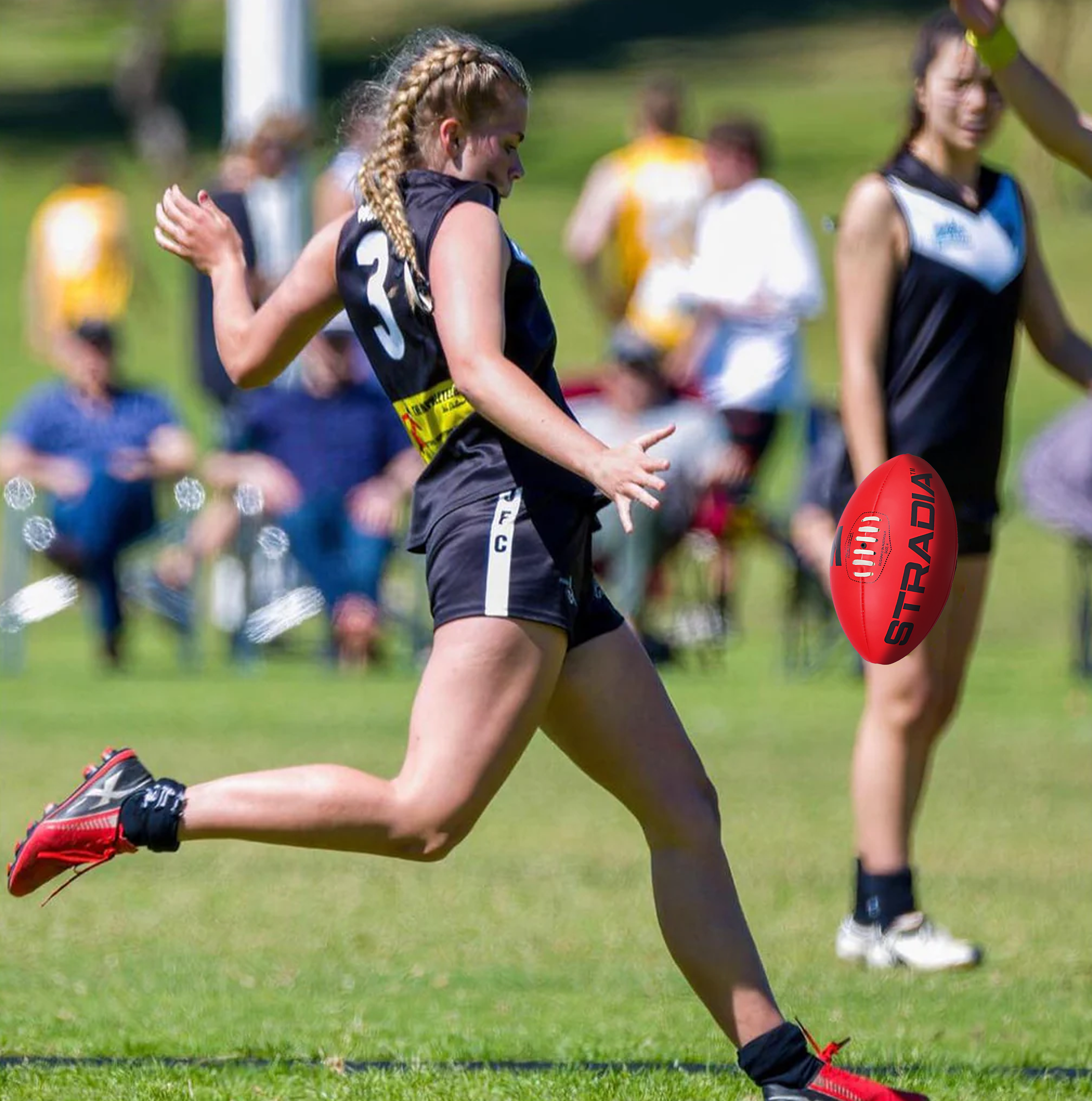 STRADIA "VOGUE" Size 5 Aussie Rules Ball - "Sleek Performance and Durability for AFL Pros"