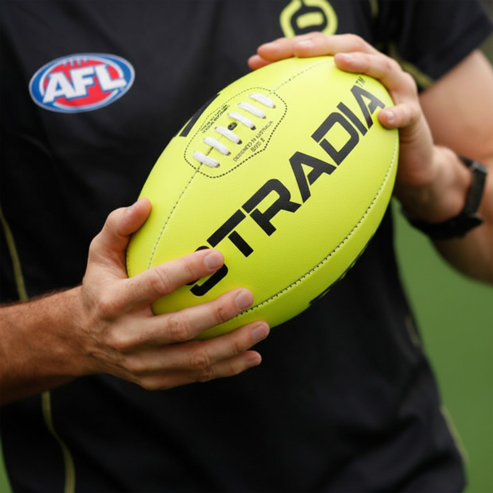 STRADIA "TORNADO" Size 4 Aussie Rules Ball - "Superior Play Standard with Enduring Quality Material"